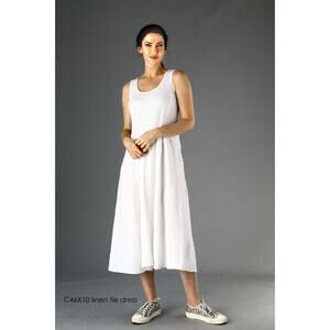 Fenini Linen-Jersey Tie-Up Dress - Elegant & Relaxed Style